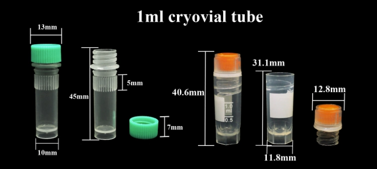 1 Ml Cryovial Tube Lab Disposable Cryotube Plastic Freezing Tube