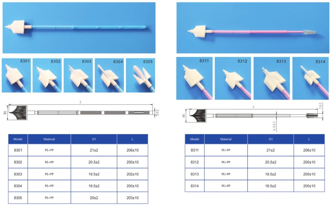 Disposable Plastic Sterile Soft Cytology Cervical Sample Collection Swab for Women Hpv Testing