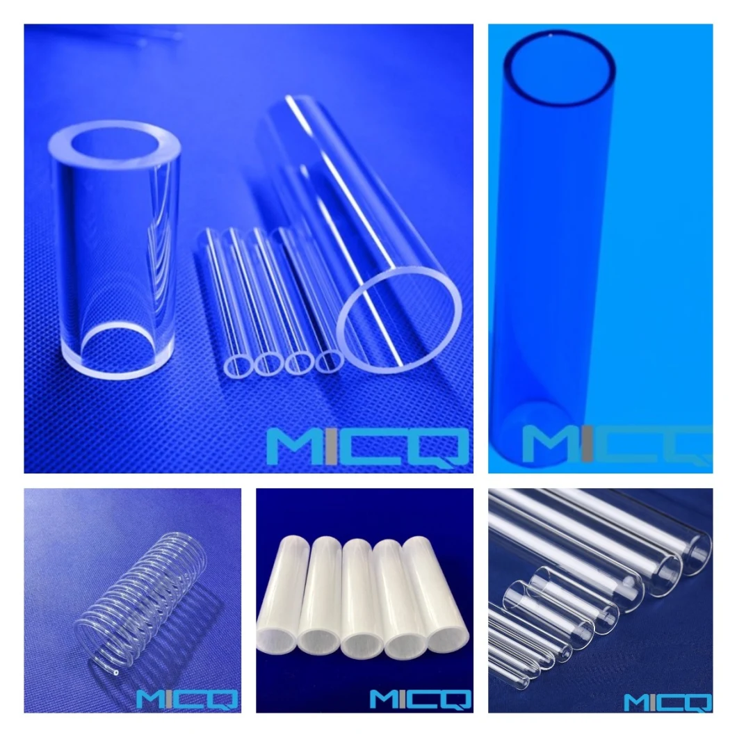 Custom Heating Element Fused Silica Square Quartz Tube Laboratory Glassware