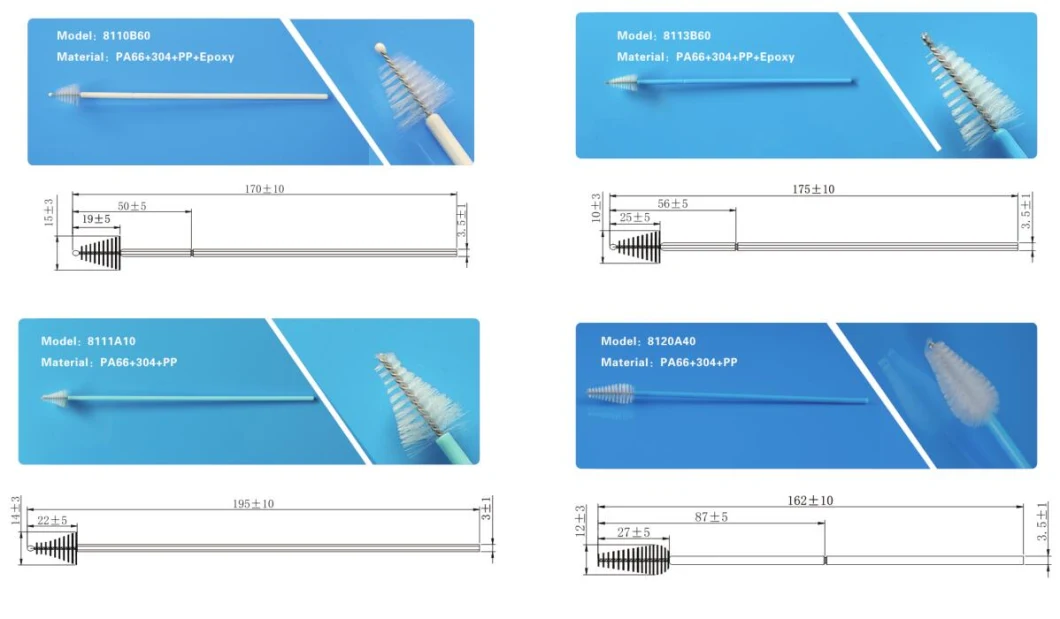 Laboratory Hospital Sterile Cytology Endoscopic Examination Vaginal Brush for Pap Smear Kit