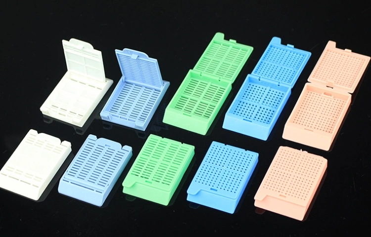 Good Quality Disposable Plastic Square Holes Histology Samples Tissue Embedding Cassette