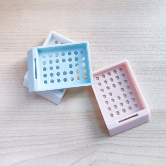 Biópsia plástica de histologia - Cassete de incorporação de orifícios quadrados finos Em01-103